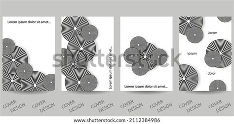 Abstract Minimal Geometric Backgrounds Setround Elements Stock Vector