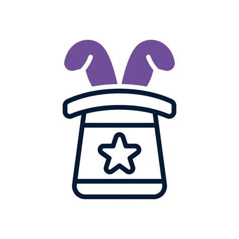 Magic Hat Icon Vector Dual Tone Icon For Your Website Mobile