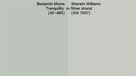 Benjamin Moore Tranquility AF 490 Vs Sherwin Williams Silver Strand