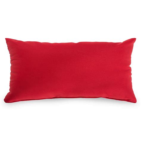 Red Outdoor Throw Pillow 19 In X 10 In Rectanglelumbar Sku