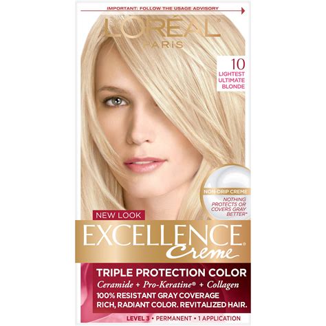 L Oréal Paris Excellence Créme Permanent Hair Color Extra Light Ash Blonde kit Gray