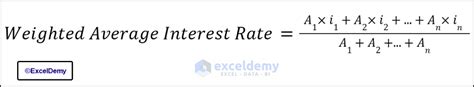 How To Calculate The Weighted Average Interest Rate In Excel 3 Methods