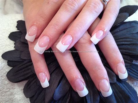 Full Set Of Acrylics With White Tips Love The Arch Gel Nail