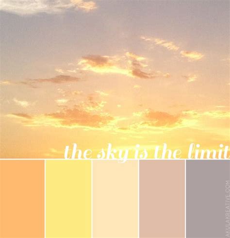 A Pastel Sunset Sky Inspired Color Palette Orange Yellow Pink