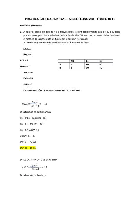 Practica Calificada De Microeconomia Microeconom A I Ucv Studocu