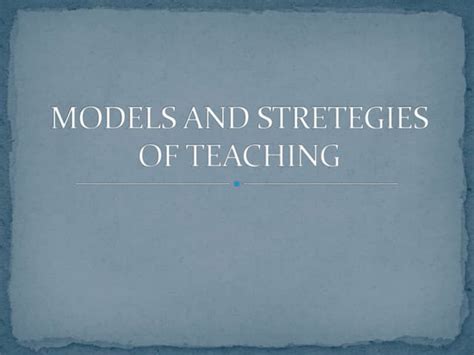 Role Play Model Of Teaching