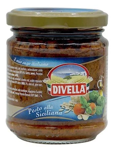 Pesto Italiano Divella Alla Siciliana Pack X 4 Un X 190gr Envío gratis