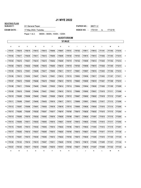 Seating Plan 17.05.22 J1H1GP Updated | PDF