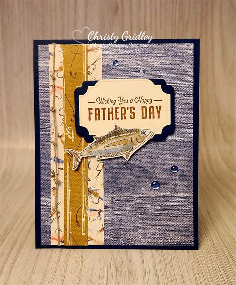 Let S Go Fishing Dsp Father S Day Card Christy S Stamping Spot