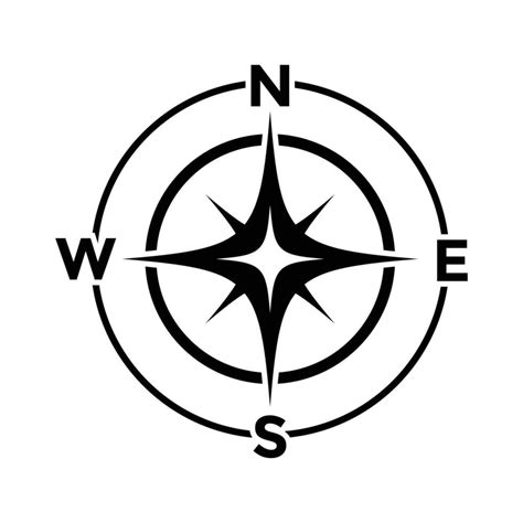 Arrow Compass Icon, Geographical Icon, Direction Design Elements, Navigate Destination Through ...