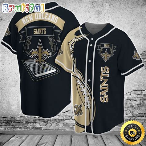 New Orleans Saints Modern Nfl Baseball Jersey Shirt Baseball Jersey