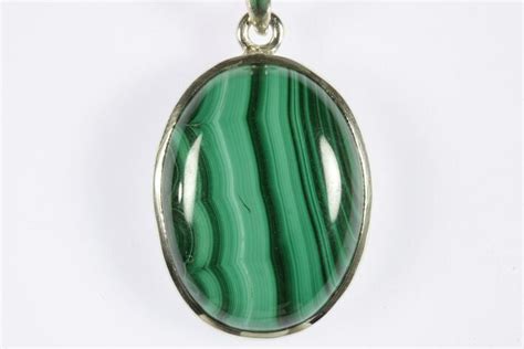 1 3 Vibrant Green Malachite Pendant 925 Sterling Silver 228624