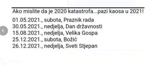 Neradni Dani I Dr Avni Praznici U Hrvatskoj Godina