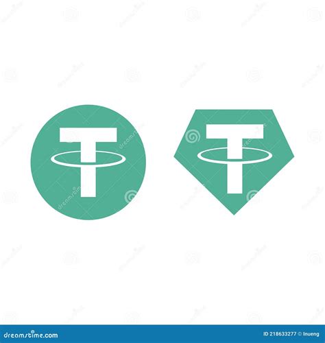 Tether Token Symbol Usdt Coin Icon In A Digital Circle With A Cryptocurrency Theme On A Blue