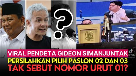 Viral Pendeta Ini Persilahkan Jemaat Pilih Paslon 02 Dan 03 Tak Sebut