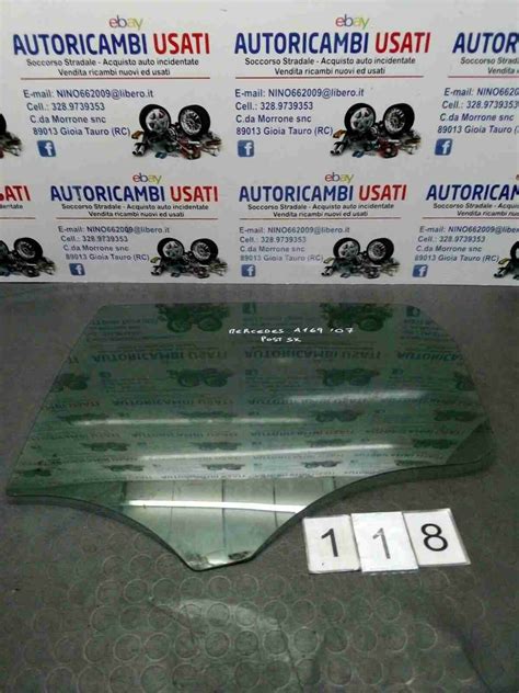 VETRO SCENDENTE POSTERIORE SINISTRO SX MERCEDES A W169 07 NCR