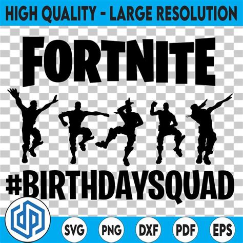 Fortnite Birthday Squad Svg Fortnite Svg Fortnight Svg Png Cut File