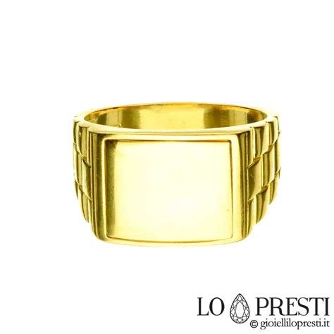 Anello Chevalier Fascia Lavorazione Pantera Oro Giallo Kt Gioielli