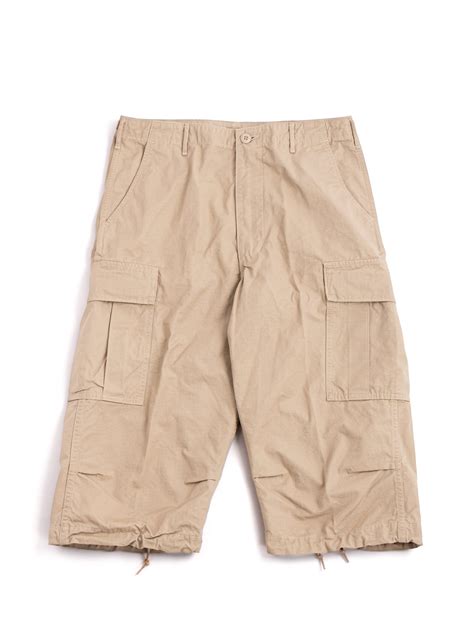 Vintage Fit 6 Pocket Cargo Shorts Ripstop Beige By Orslow The Bureau