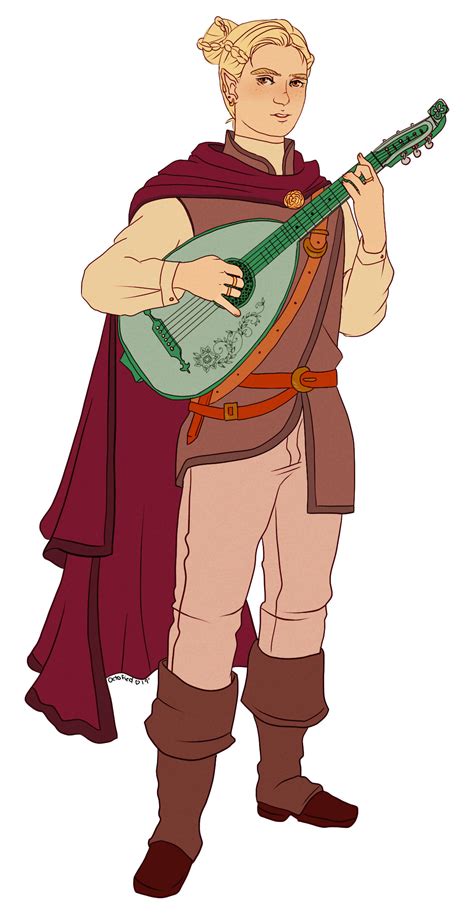 [OC] [Art] My Half-Elf Bard, Arden : r/DnD