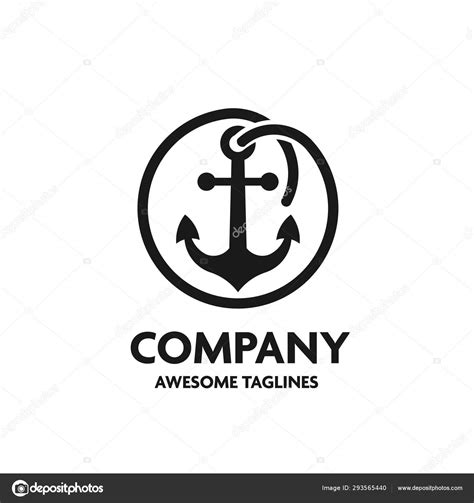 Tali Melingkar Logo Tali Melingkar Dengan Umpan Memancing Dan Ikan