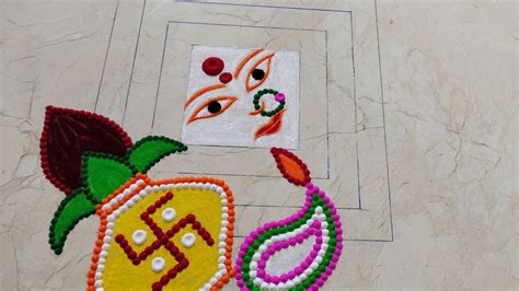 Navratri Rangoli Design Durga Maa Navratri Special Rangoli Kali