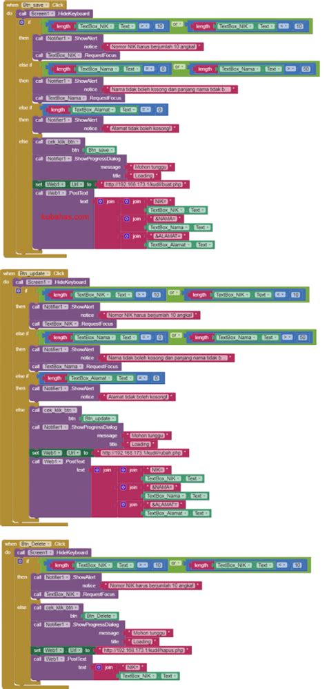 CRUD MySQL App Inventor Kodular Kubahas