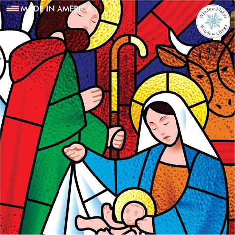 11 Small Nativity Window Cling Christmas Decal Clings For Glass Holiday Window