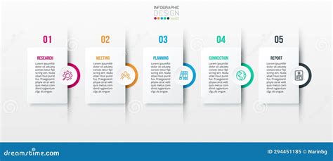 Timeline Chart Business Infographic Template Stock Illustration - Illustration of option ...