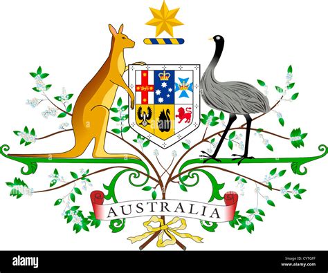 Coat of arms of Australia - Commonwealth of Australia Stock Photo - Alamy