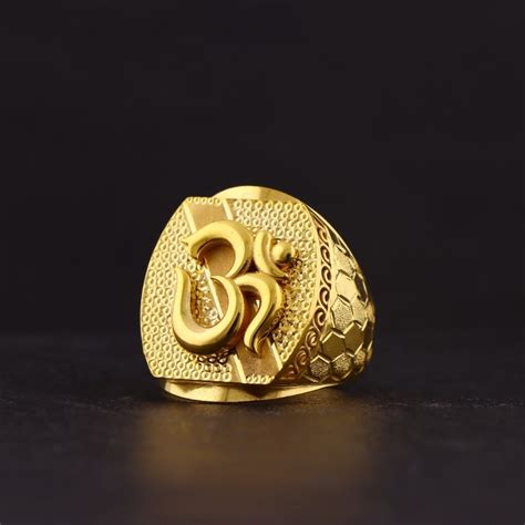 Buy Quality 916 Gold Om Design Ring For Men In Ahmedabad