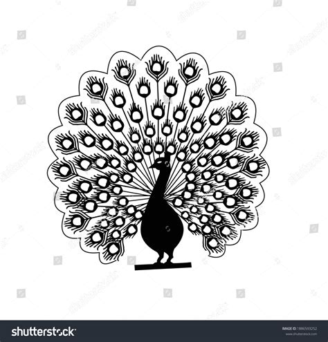 Simple Peacock Clipart Black And White