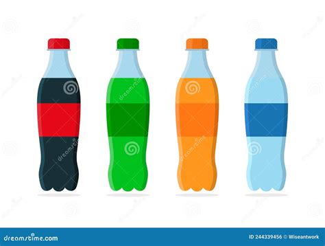 Refresco De Botella Conjunto De Botellas Con Bebida Conjunto De