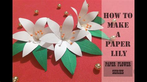 How To Make A Paper Lily Ii Paper Flower Series Youtube