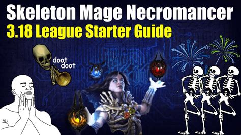 Skeleton Mage Necro Leaguestarter Cheatsheet Included PoE 3 18