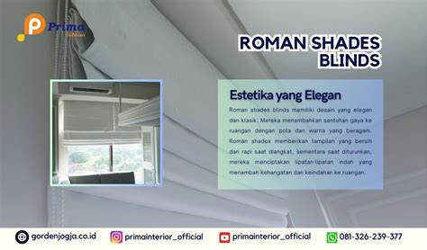 Roman Shade Blind Dan Roman Bar Blind Mataram Solusi Elegan Untuk