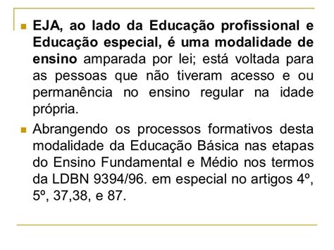 Modalidade De Ensino Educação De Jovens E Adultos Ensino Relacionado