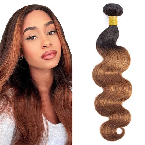 Amazon Ombre Bundles Human Hair Brown Bundles 1b 30 Body Wave