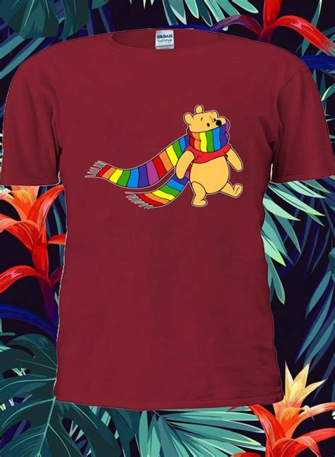 Disney Winnie The Pooh Rainbow Print Love Gay Pride Lesbian Etsy