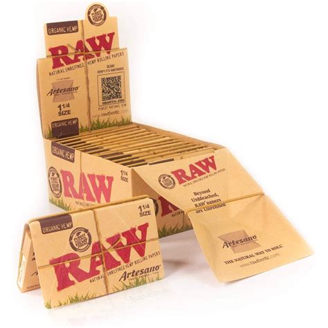 Raw Organic Artesano 1¼ Size Rolling Papers With Tips 15 Packs