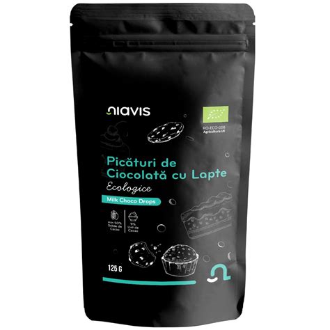 Picaturi De Ciocolata Cu Lapte Bio 125 G Niavis Farmacia Tei Online