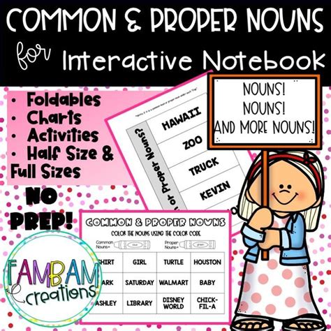 Common And Proper Nouns Interactive Notebooks Common And Proper