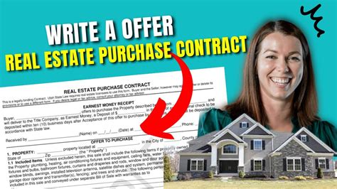 Writing An Offer Real Estate Purchase Contract Repc Youtube