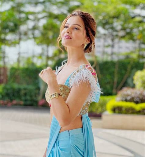 Rubina Dilaik Is A Desi Diva In A Stylish And Sexy Embellished Blue