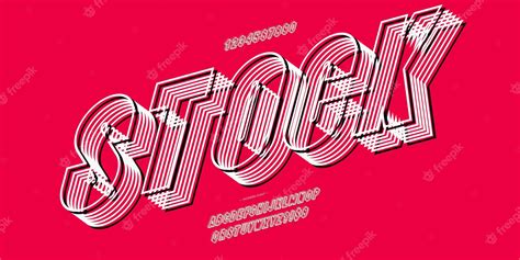 Premium Vector Font Vector Stock Modern 3d Style Trendy Typography