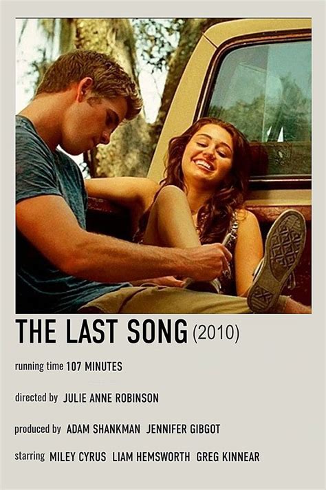 The Last Song Movie Poster | Movie card, The last song movie, The ...