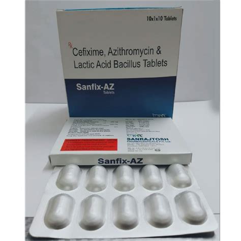 Sanfix Az Cefixime Azithromycin Lactic Acid Bacillus Tablet At Rs