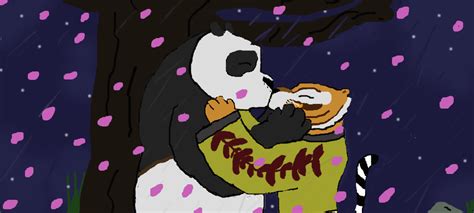 KFP: Po and Tigress : Kissing in the rain by CHICHICHINDY on DeviantArt