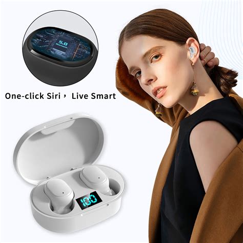 Jrocdr 50 Wireless Headset Portable Charging With Led Display Earbud Headset In Ear Gaming