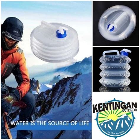 Jual Kantong Air Lipat Foldable 5lt Galon Lipat Camping Water Storage